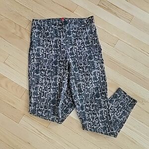 Spanx pull on snakeskin print pants